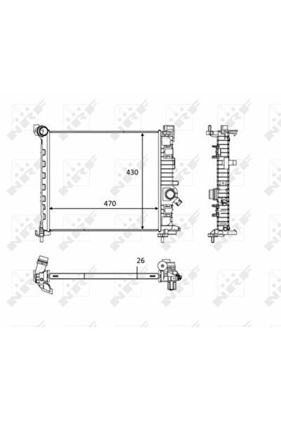 NRF Radiator Racire Motor Opel Meriva B Microbus Vauxhall Meriva Model 2