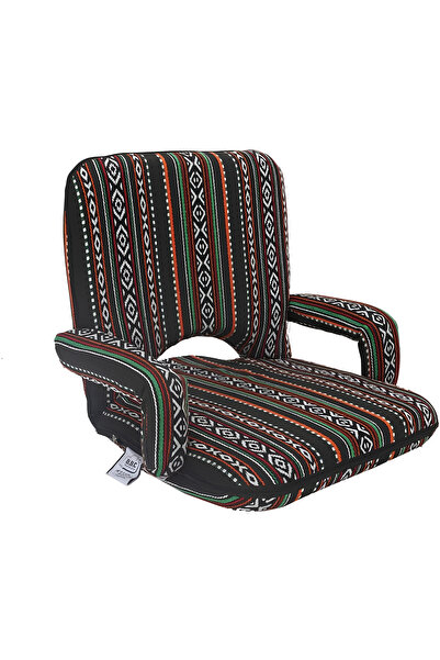 Cady One كرسي أرضي قابل للطي ومبطن بالإسفنج مع مسند ظهر ومساند ذراع قابلة للت...