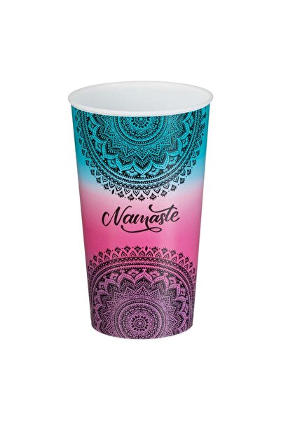 OEM Plastic cup with Mandala Pattern "Namaste" 650ml