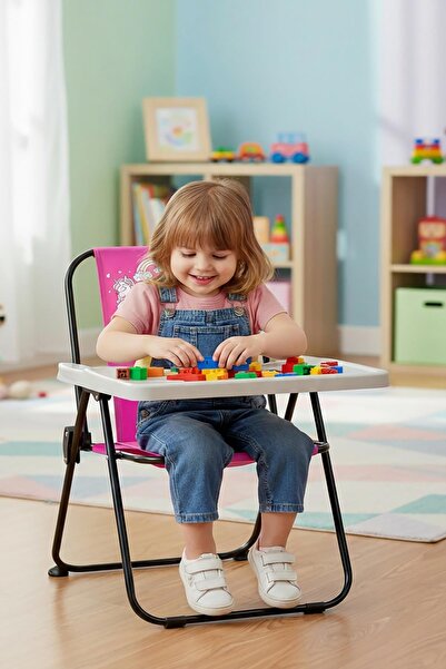 Exent Kids 2–6 Yaş, Rainbow Unicorn Katlanır Oyun Aktivite Masası, Tak-Çıkar ...