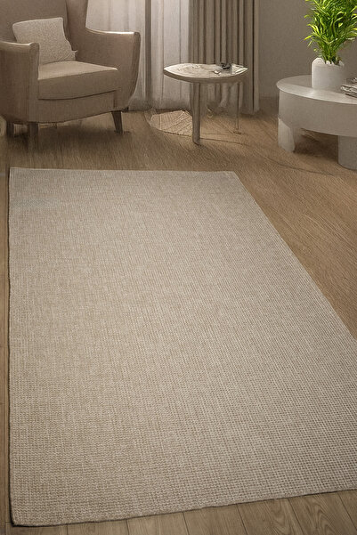 Estiva Home Izel Beige Runner Rug Sisal Non-Slip Cotton Base Modern Dust-Proo...