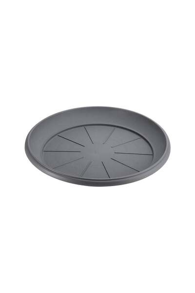 OEM Farfurie Ghiveci Flori din Plastic Antracit Ø23x3cm