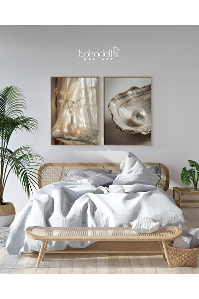 Bohodella Ahşap Çerçeveli 2'li Tablo Seti