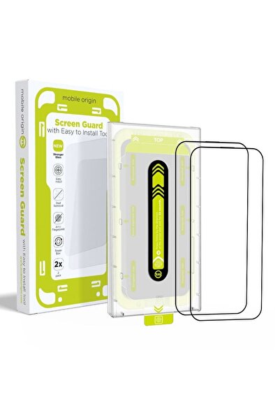 Mobile Origin iPhone 16 Plus Screen Protector Set - Full Cover Black