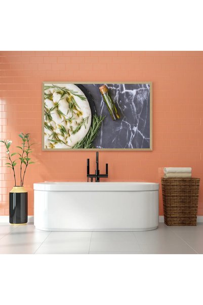 Tajridhome لوحة طعام - زيت زيتون وأعشاب - ألوان طبيعية - دافئ - لوحات فنية مودرن - لوحات كانفاس