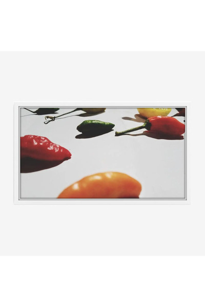 Tajridhome لوحة فواكه - فلفل ملون - خلفية بيضاء - مشمس - لوحات فنية مودرن - ل...