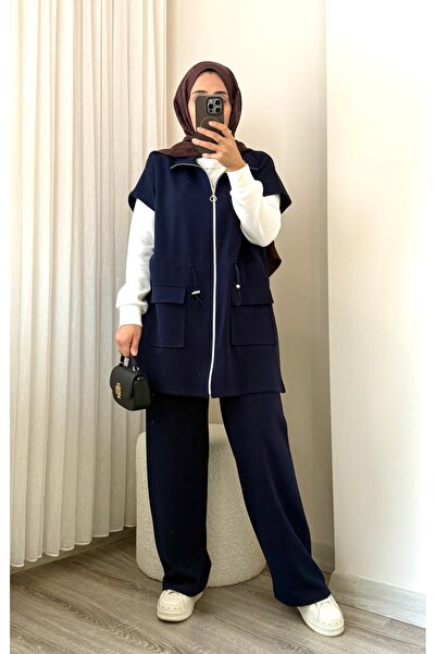 MERİÇ BOUTİQUE Kurtarıcı Şık (yelek-tunik-pantolon) 3lü takım