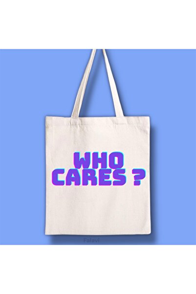 FALAVİ Who Cares Written Cloth Bag