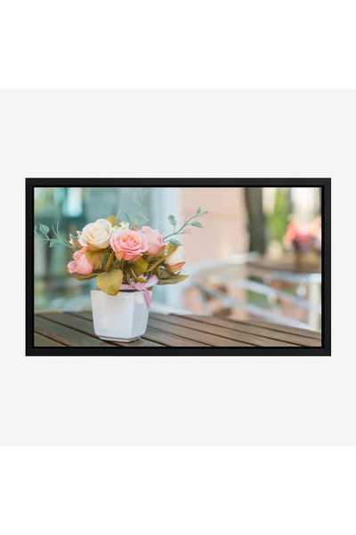 Tajridhome لوحة زهور - باقة ورد - ألوان هادئة - دافئ - لوحات طبيعة - لوحات كا...