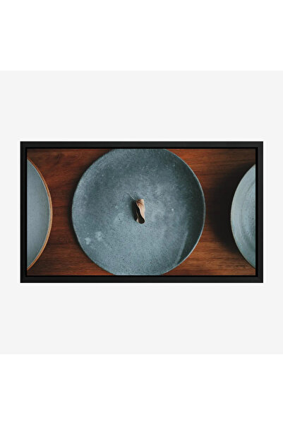 Tajridhome لوحة طبيعة هادئة - طبق رمادي - تفاصيل خشبية - دافئ - لوحات فنية مو...