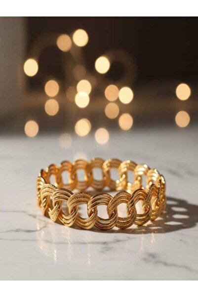 DenEs Life Çelik Üzerine Altın Kaplama Kararmaz İmitasyon Samanyolu Bileklik