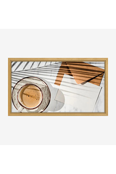 Tajridhome لوحة طبيعة هادئة - كوب قهوة - ظلال خفيفة - دافئ - لوحات فن عصري - ...