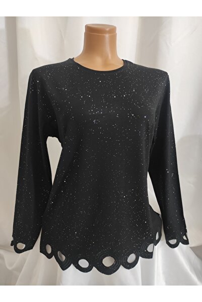 DİLEĞİM BUTİK ÖNÜ VE KOLLARI SİMLİ KOL AĞZI VE ALTI DANTELLİ SIFIR YAKA NERGİ...