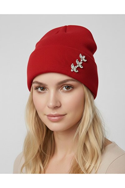 sema aksesuar قبعة باجيت مرصعة بأحجار الزركون - تصميم هدية قبعة شتوية لعيد الحب