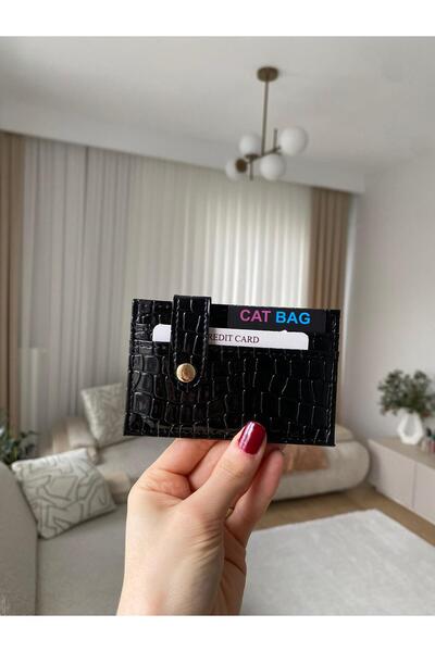 ÇANTA Cat Bag Women's Khaki Snap Fastener Card Holder