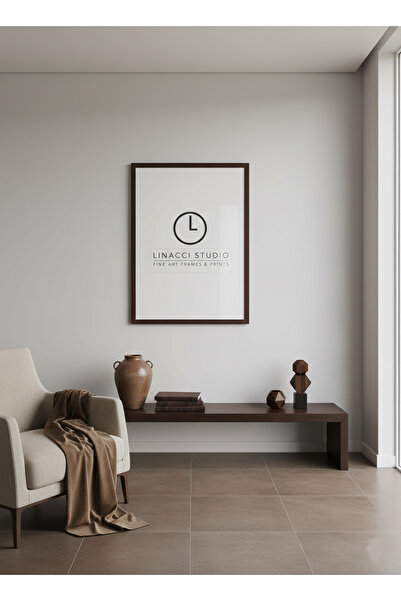 Linacci Премиум кафява рамка от истинско стъкло с ламинирана рамка, подходяща...