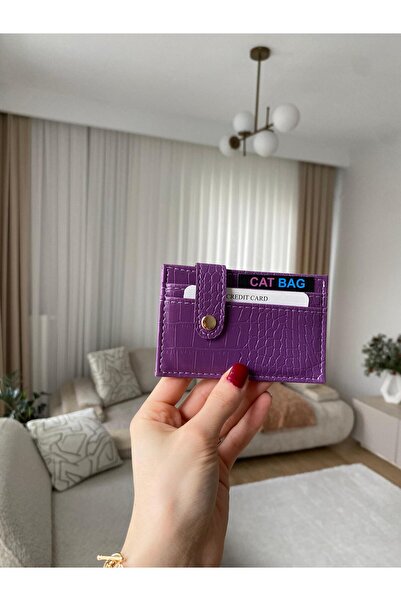 ÇANTA Cat Bag Women's Khaki Snap Fastener Card Holder