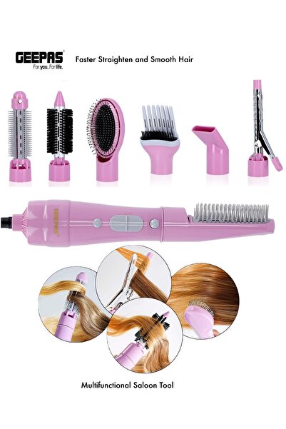 Geepas Geepas Professional Hair Styler with 8 Functions, Multi-Purpose, for S...