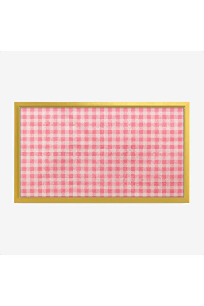 Tajridhome لوحة جدارية - نمط مربعات - ألوان وردية - مبهجة - لوحات فن عصري - ل...