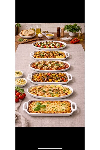 Rood Wit Tavuk Dünyası ve Oval Sunum Tabağı 6 parça