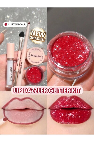 SHEGLAM Lip Dazzler Glitter Kit | Yoğun Parıltılı Dudak Makyaj Seti