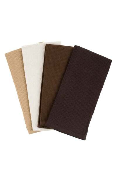 OEM Brown Ecru Beige Towels for Glasses 58x39cm - 4pcs