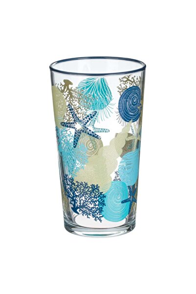 OEM Pahar din Sticla cu Margine Albastra 'Sea Life' 570ml