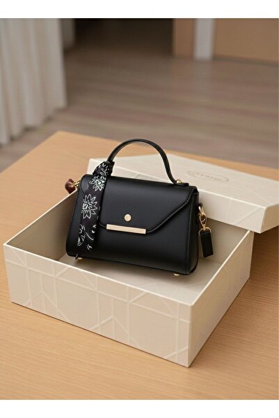 Handley Suni Deri Fular Detaylı Omuz& El Çantası