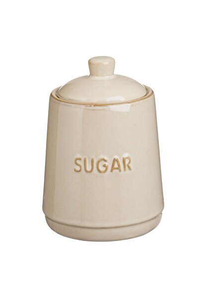 OEM Nordic Style Beige Ceramic Sugar Bowl with Lid 300ml