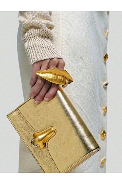 BirYıldızOl Multi Big Special Design Adjustable Lip Earrings with Stones