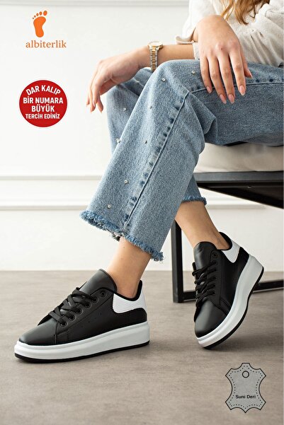 AlbiShoes Unisex Thick Sole Sneaker Women Men Unisex Sneaker Sports Shoes Lac...