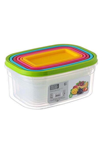OEM Transparent Food Containers with Safety Lids in Different Colors 6 Sizes ...