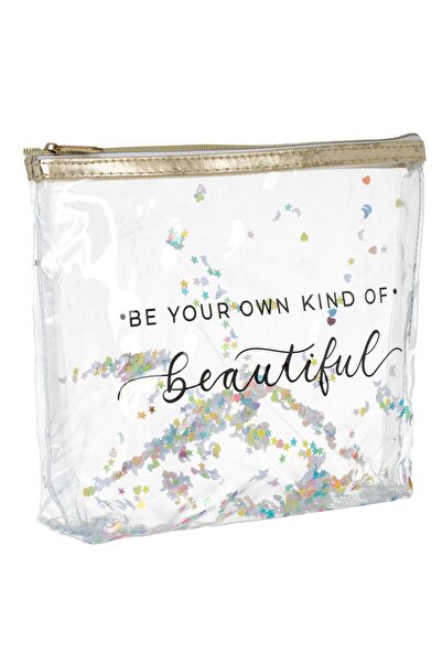 OEM Transparent Eyeshadow Palette Confetti Hearts Stars 20x17cm