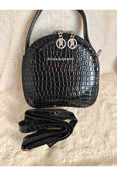 Tuel Crocodile Skin Shaped Short & Long Strap 3-Pocket Women's Bag