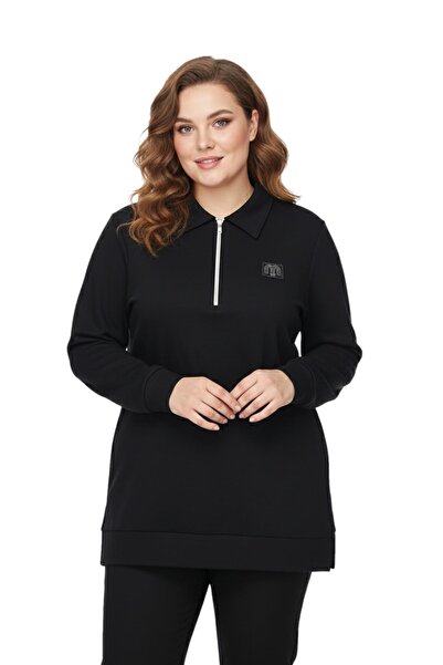 Caftan Women's Polo Neck Front Zipper Blouse Bgl-St05088