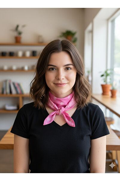 Tüko Store 5-Piece Ethnic Patterned Scarf Bandana (Fuchsia/Powder Pink/Pink/L...