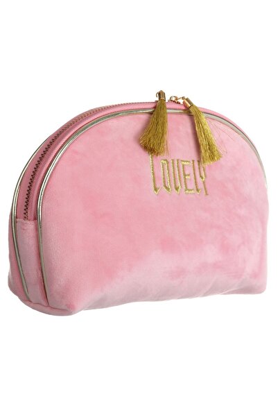 OEM Velvet Pink Eyeshadow Palette with Gold Embroidered Pattern 24x4x15cm