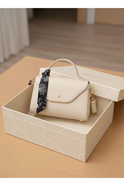 Handley Suni Deri Fular Detaylı Omuz& El Çantası