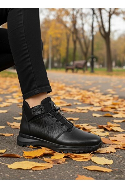 Taşpınar Ayakkabı %100 Hakiki Deri Erkek Rahat Günlük Kışlık Kaymaz Taban Yen...