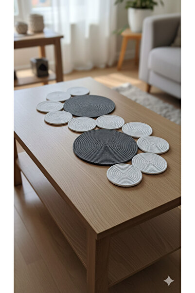 ARSLANER HOME Dekoratif Masa Örtüsü, Jüt, Hasır Runner, Amerikan Servis, Sehp...