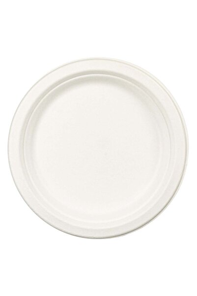 OEM Set of White ECO Sugarcane Plates 23cm - 10pcs