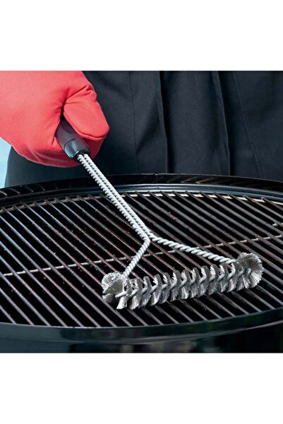 OEM Stainless Steel Triangular BBQ Grill Cleaning Brush 30cm