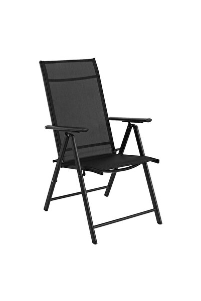 OEM Scaun Fotoliu Pliabil Negru cu Spatar Ajustabil in 7 Pozitii 69x55x102cm