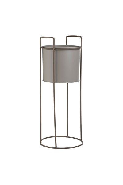 OEM Decorative Metal Flower Pot Holder with Gray Base Ø17.5x51cm - 4.5L