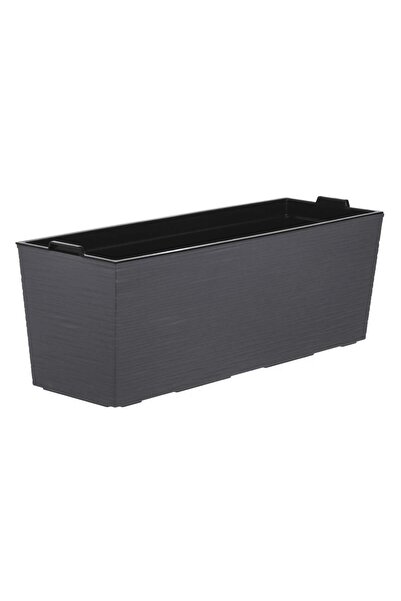OEM Gray Plastic Planter with Internal Container 55x18x19cm - 16.5L