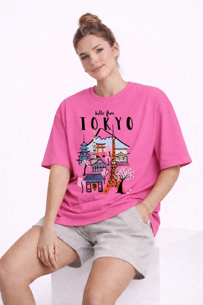 ArtYus Tokyo City Printed Unisex Color T-Shirt