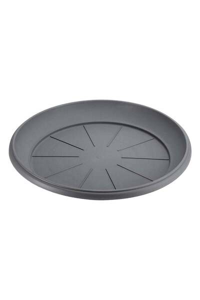 OEM Farfurie Ghiveci Flori din Plastic Antracit Ø34x4.8cm