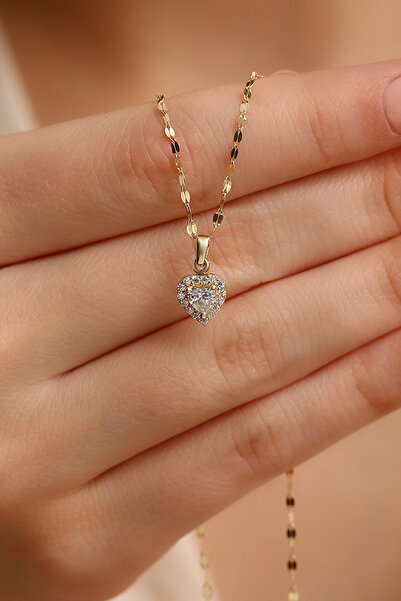 Cemre Gold 14 AYAR ALTIN ŞIK KALP KOLYE