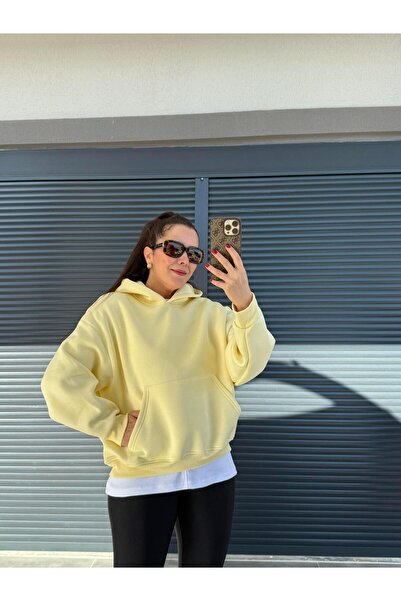 Liya İçi Şardonlu Kapşonlu Sweat