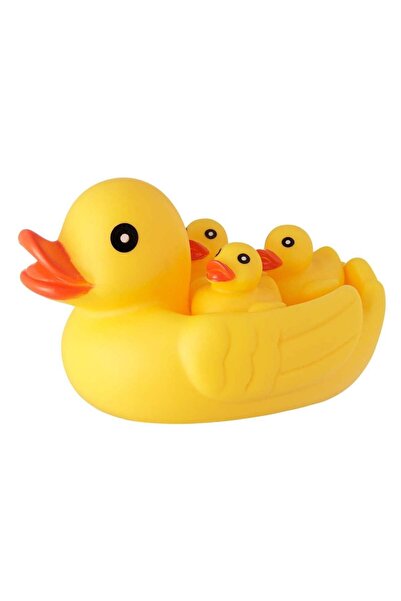 OEM Jucarie pentru Baie Rata Mama cu 3 Ratuste - 4buc